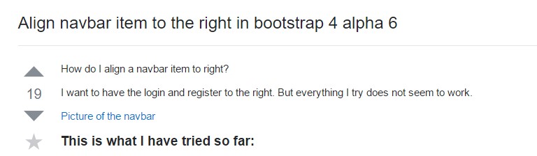  Coordinate navbar  thing to the right in Bootstrap 4 alpha 6