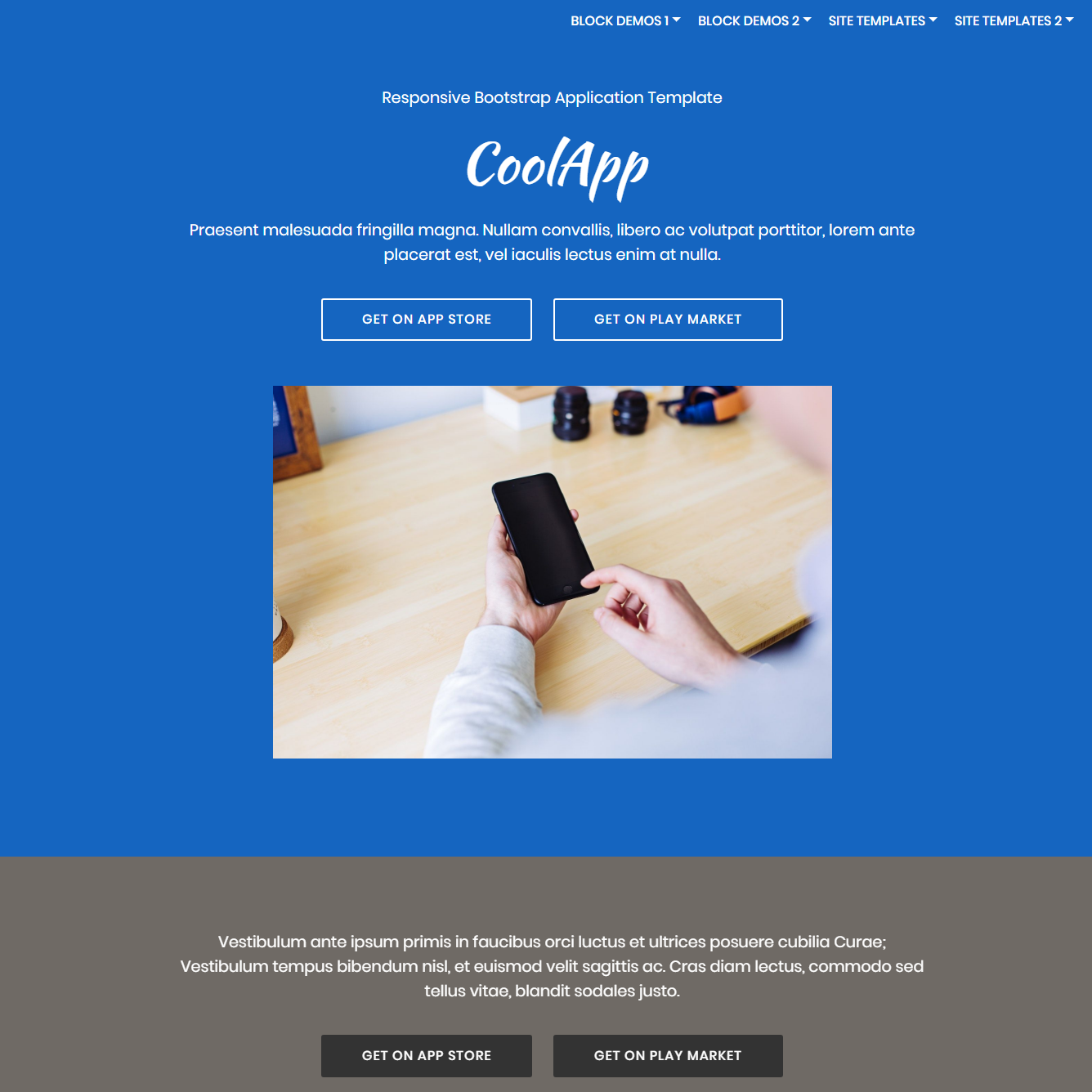 Free Download Bootstrap Application Templates