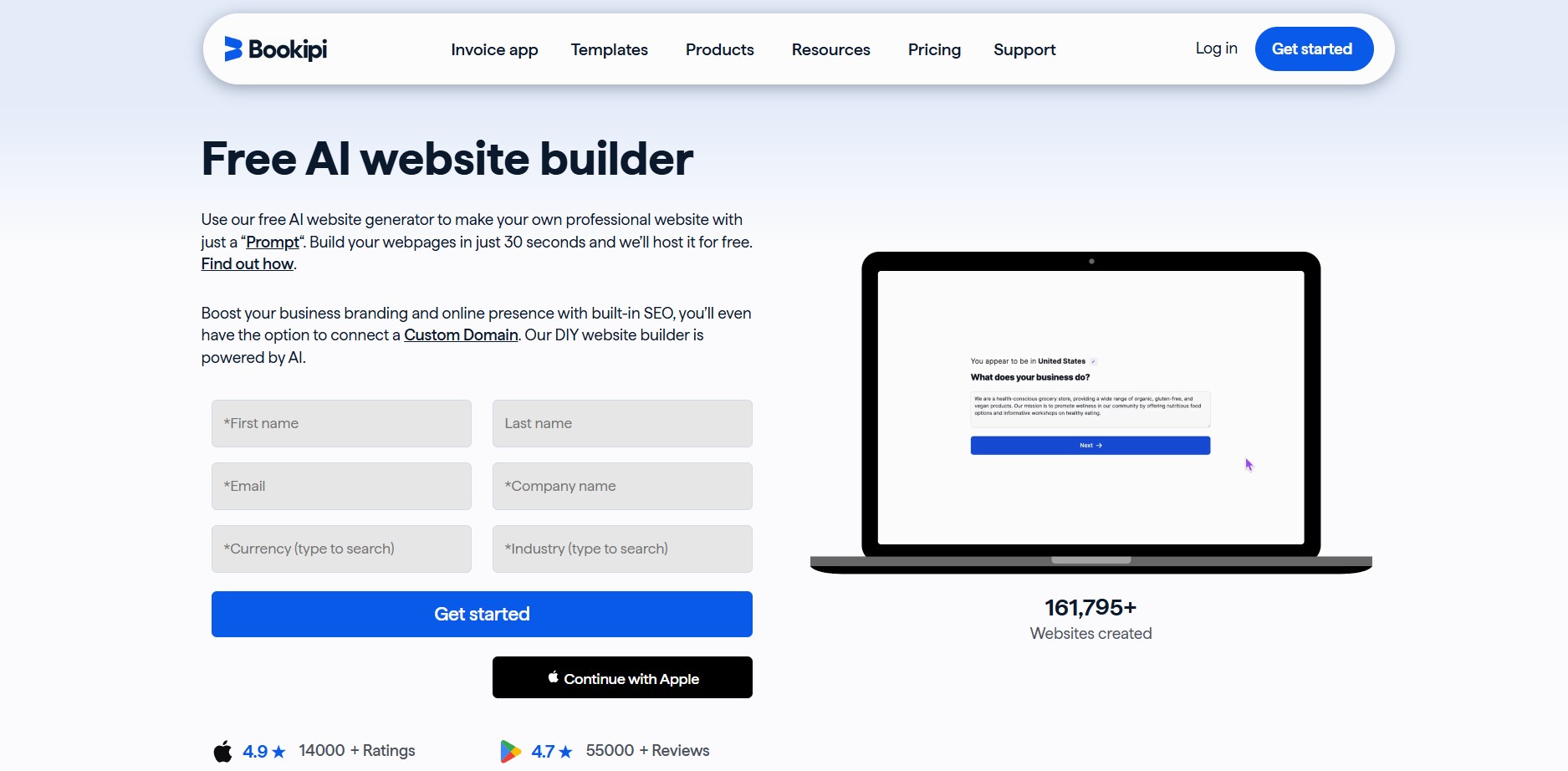 Bookipi AI Website Builder